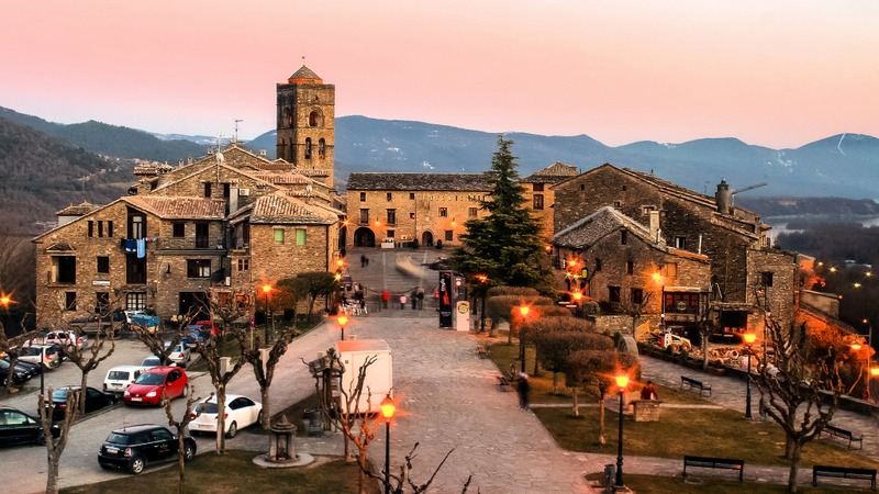 Ainsa Aragon beautiful village