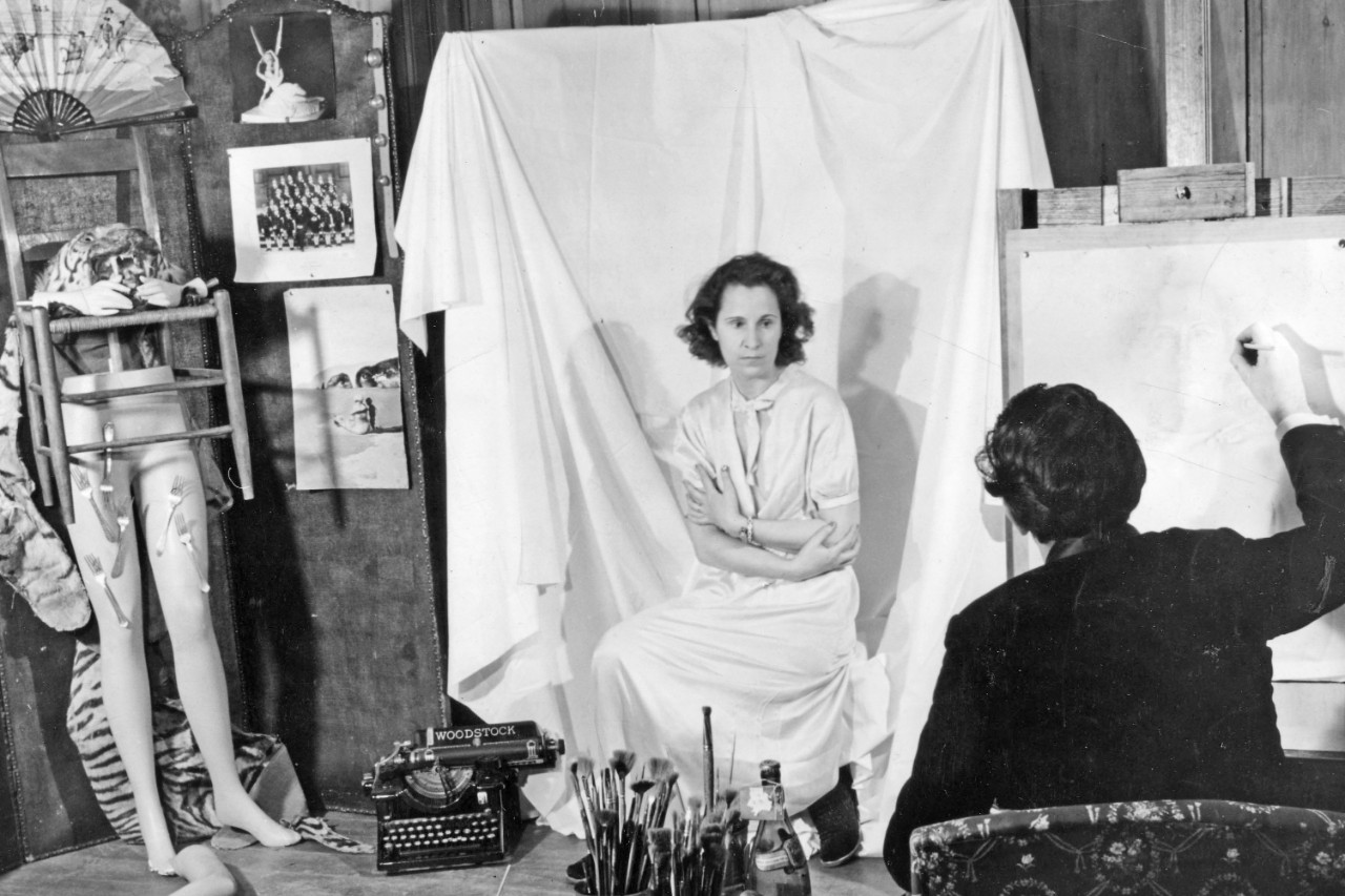 Dali drawing Gala at Hampton Manor Virginia, 1940